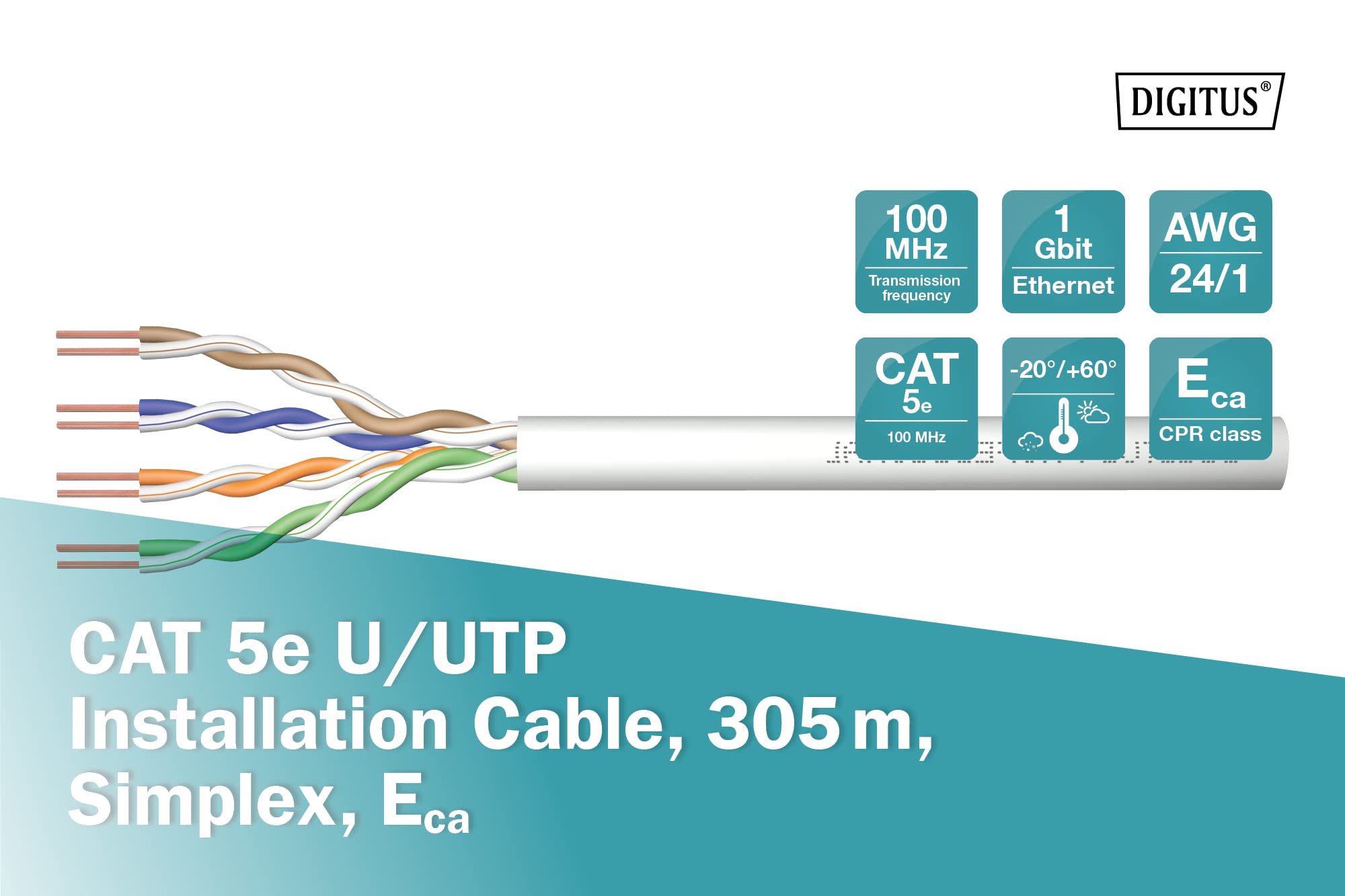 Cavo UTP CAT5e 24AWG In Rame Solido - 305m Per Reti Interne - Foto 12