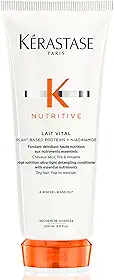 Kérastase Nutritive Lait Vital Condicionador, Para Cabelos Secos e Finos, Nutrição Intensa e Hidratação por 72h, Desembaraça e Suaviza os Fios, 200ml