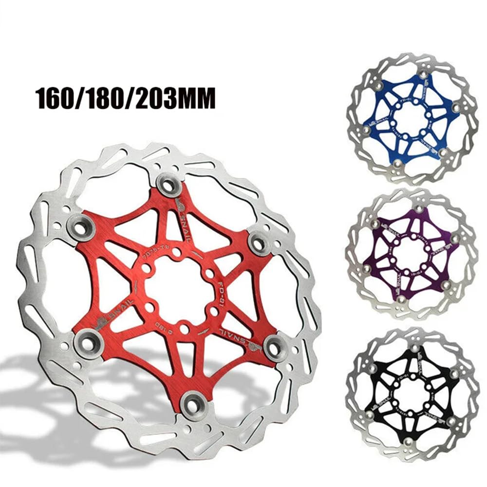 Rotor de vélo 203mm, 6 boulons, Dissipation thermique du