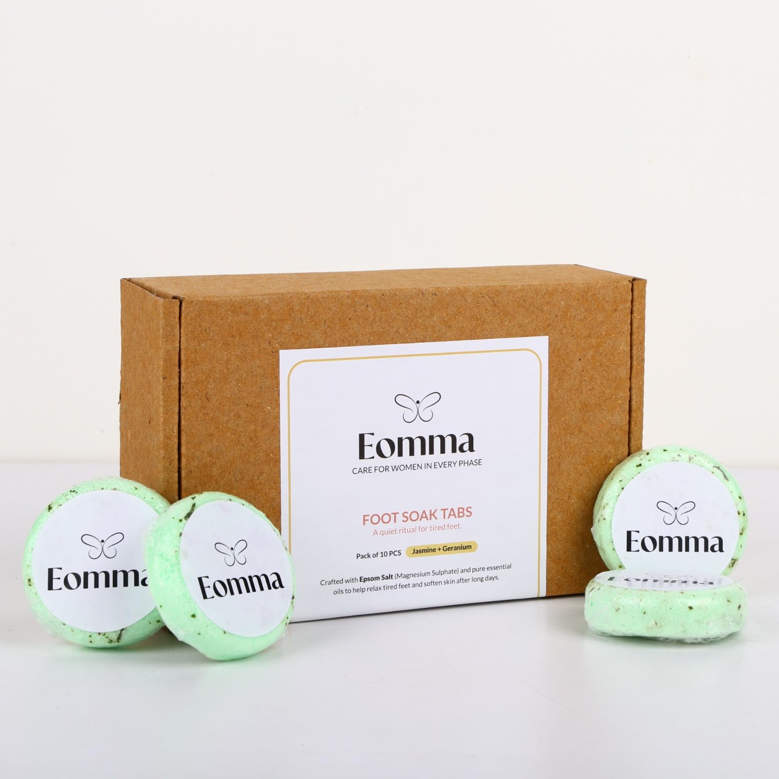 Epsom Foot Soak Tabs (Jasmine & Geranium) | Magnesium-Rich Foot Care | Crafted with premium Epsom salt to elevate your foot care and relaxation routine.-image-3