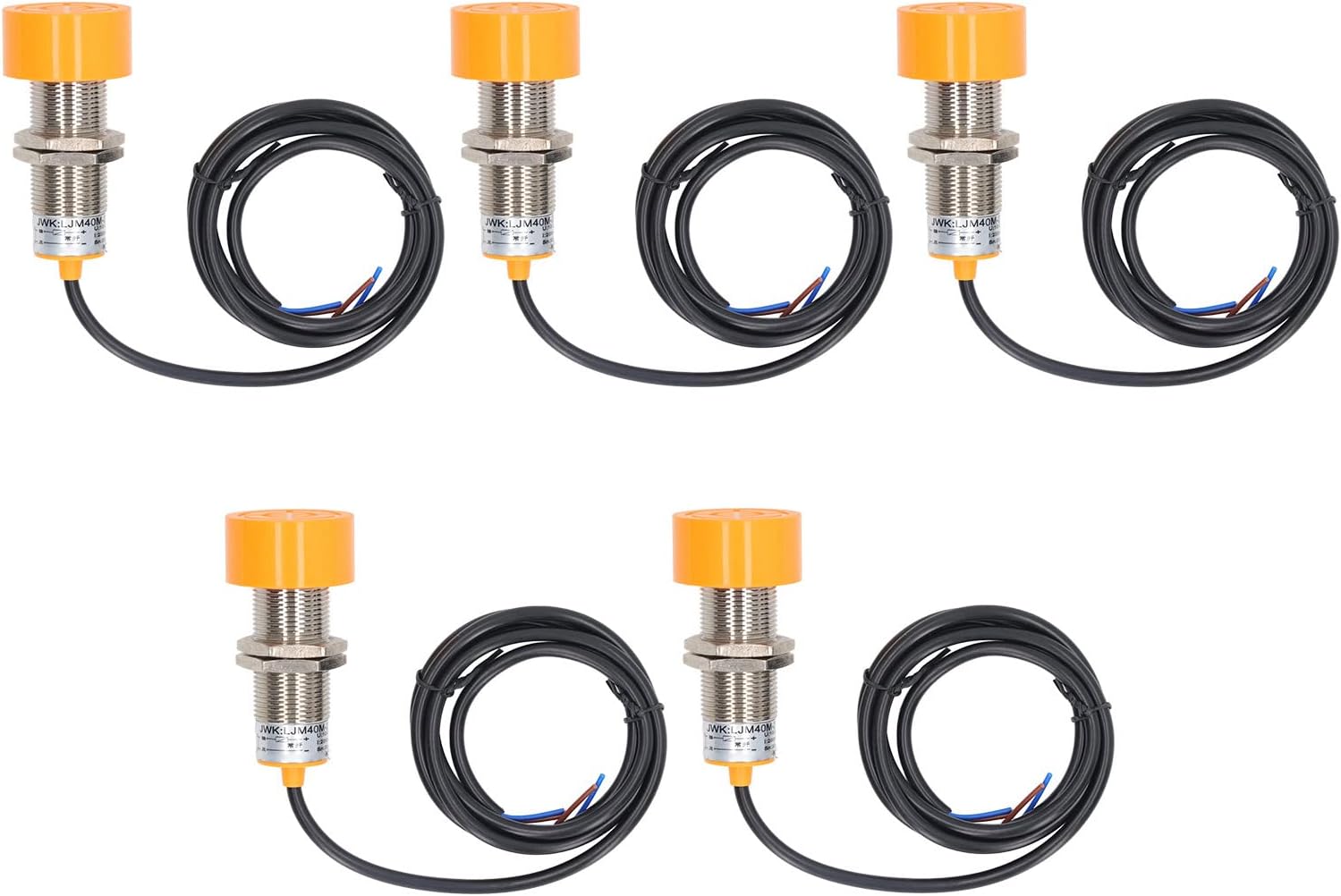 5Pcs Approach Sensor IP65 Approach Sensor, Inductive Proximity Switch Non Embedded Inductive Proximity Switch 2 Wire Normally Open 10‑30VDC