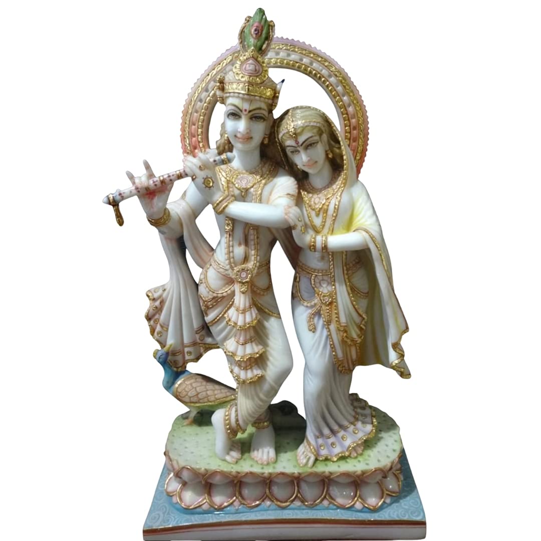Buy RadhaKrishna Statue 24 inches, Marble Radha Krishna Idol, Divine