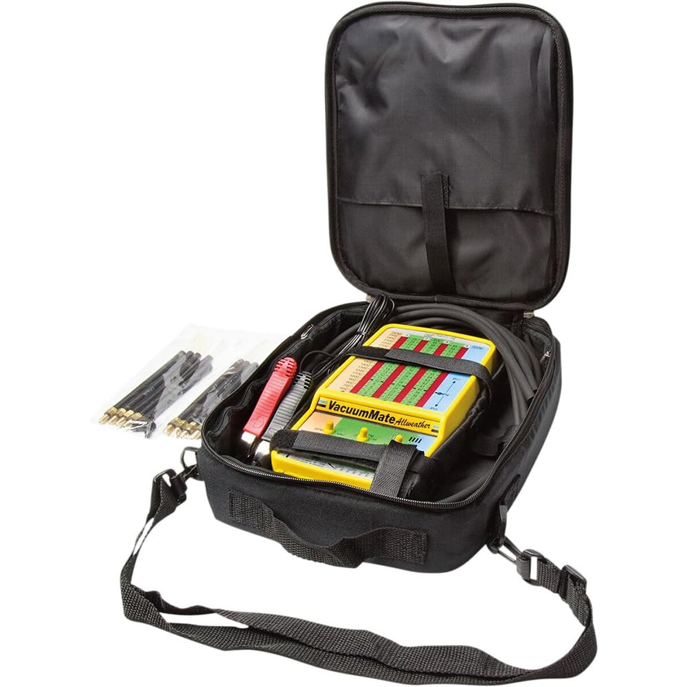 TecMATE VacuumMATE AllWeather, Synchroniseur boîtier Papillon pour Moteur à carbus/Injection, avec RPM et Diagnostics de soupape, alimenté par Batterie