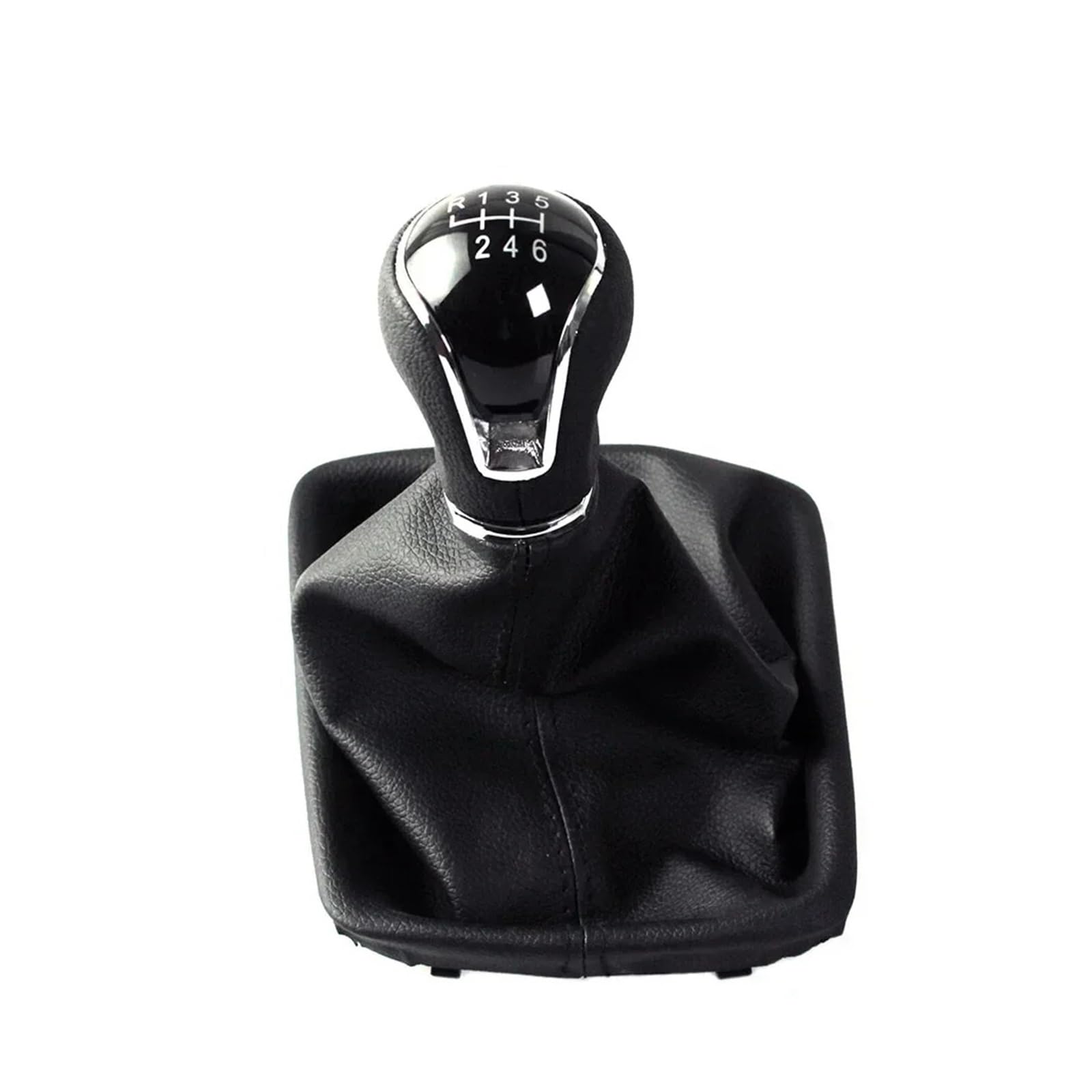 QMTVFSRH Car Gear Shift Knob Manual 5/6 Speed Gear Shift Knob PU Gaiter Boot LHD for Seat for Leon III MK3 5 Doors 2012-2020(6Speed Black)