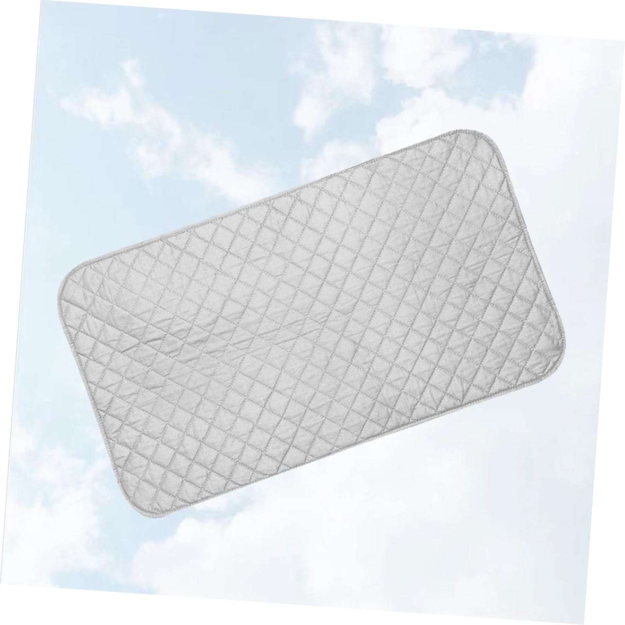 Tappetino da Stiro Antiscivolo in Cotone Argento 55x120cm | Resistente alle Alte Temperature, Pieghevole e Portatile, per Riporre Ferro Caldo, Uso su Ripiani