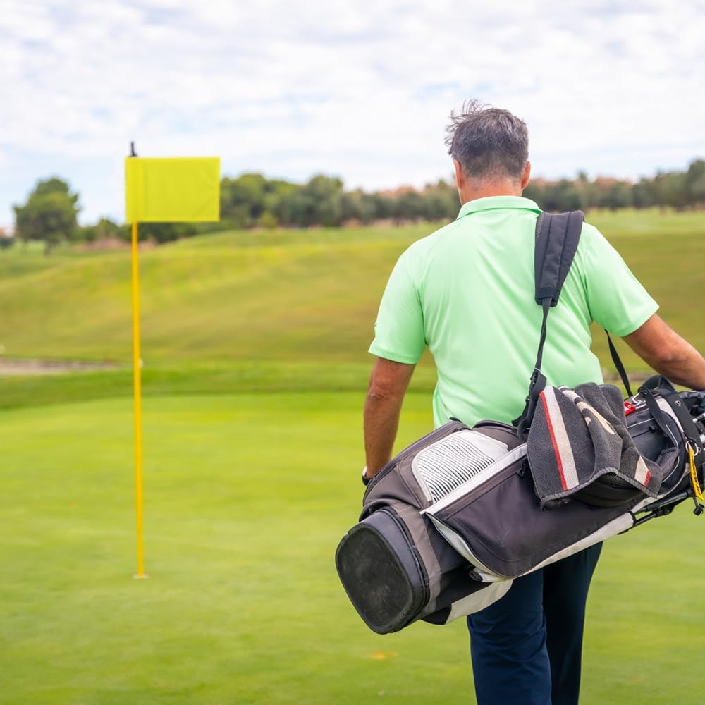 MiOYOOW – Juego de 6 banderas de golf – Banderas de repuesto para entrenamiento de campo de golf impermeable para patio trasero interior y exterior