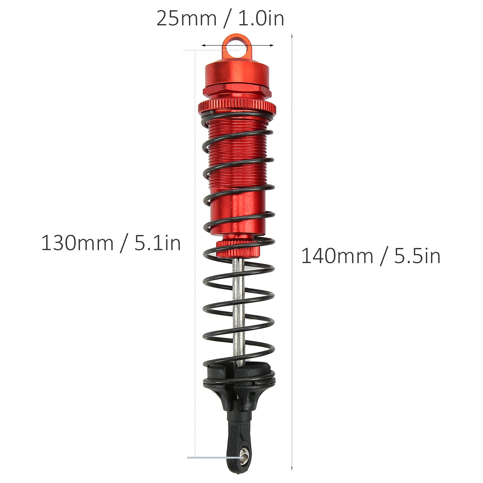 2 pezzi RC 140mm ammortizzatore regolabile riempito d'olio per TRAXXAS SLASH 2WD 1/8 RC Car (rosso) | Leroy Merlin