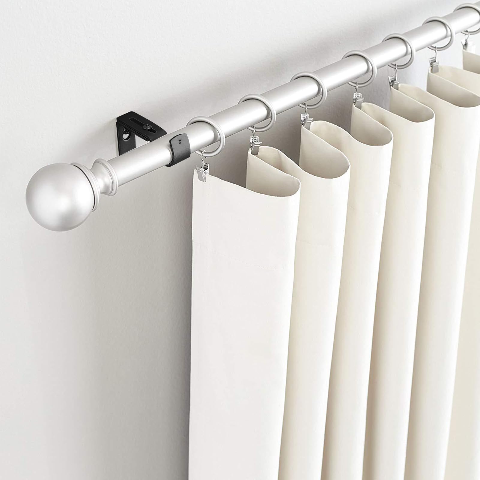 4er Set Gardinenstangenhalter - Stabile Halterung Für Vorhänge Bis 6,8kg, 25-35mm Stangen