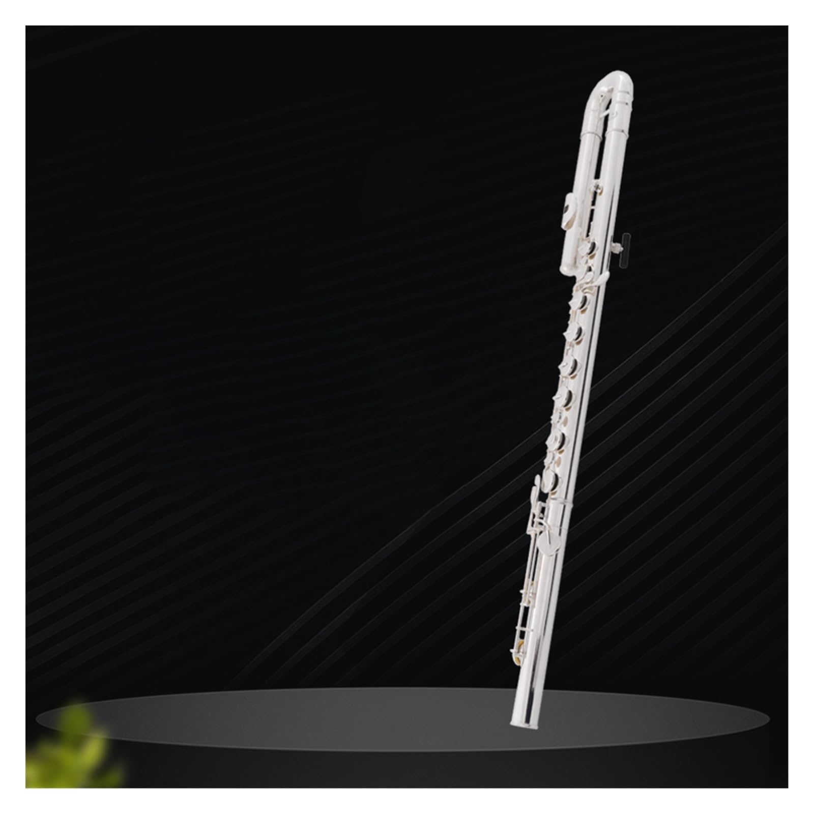 Flauto Do Foro Chiuso Strumento basso per flauto basso con corpo in rame bianco placcato argento chiave C