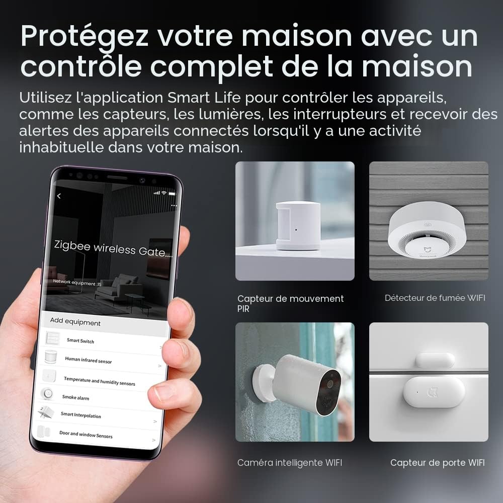 Zigbee Hub WiFi et Bluetooth Dual Mode Gateway, Tuya Smart H ome Bridge Wireless Control, Intelligent Bridge Wireless Smart H ome Gateway Pannel Via Alexa, Google H ome