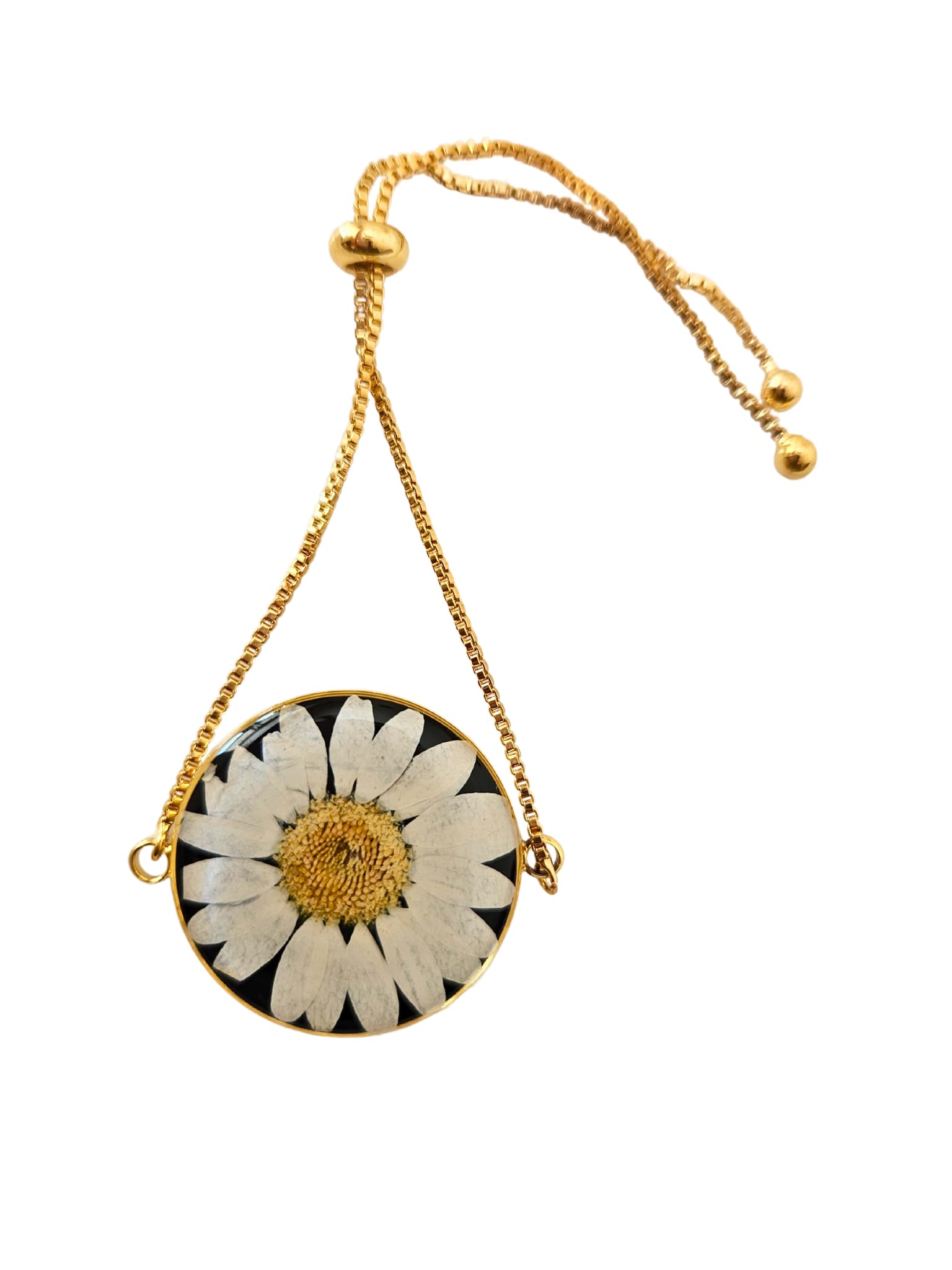 Classique Noir Daisy Bracelet – Real Flower Jewelry, Floral Bracelet for Women, Adjustable Black Resin Bracelet, 18k Gold-Plated, Perfect Birthday or Anniversary Gift for Wife, Girlfriend, Jewellery (B0CVQB2L3J) Amazon Price History, Amazon Price Tracker