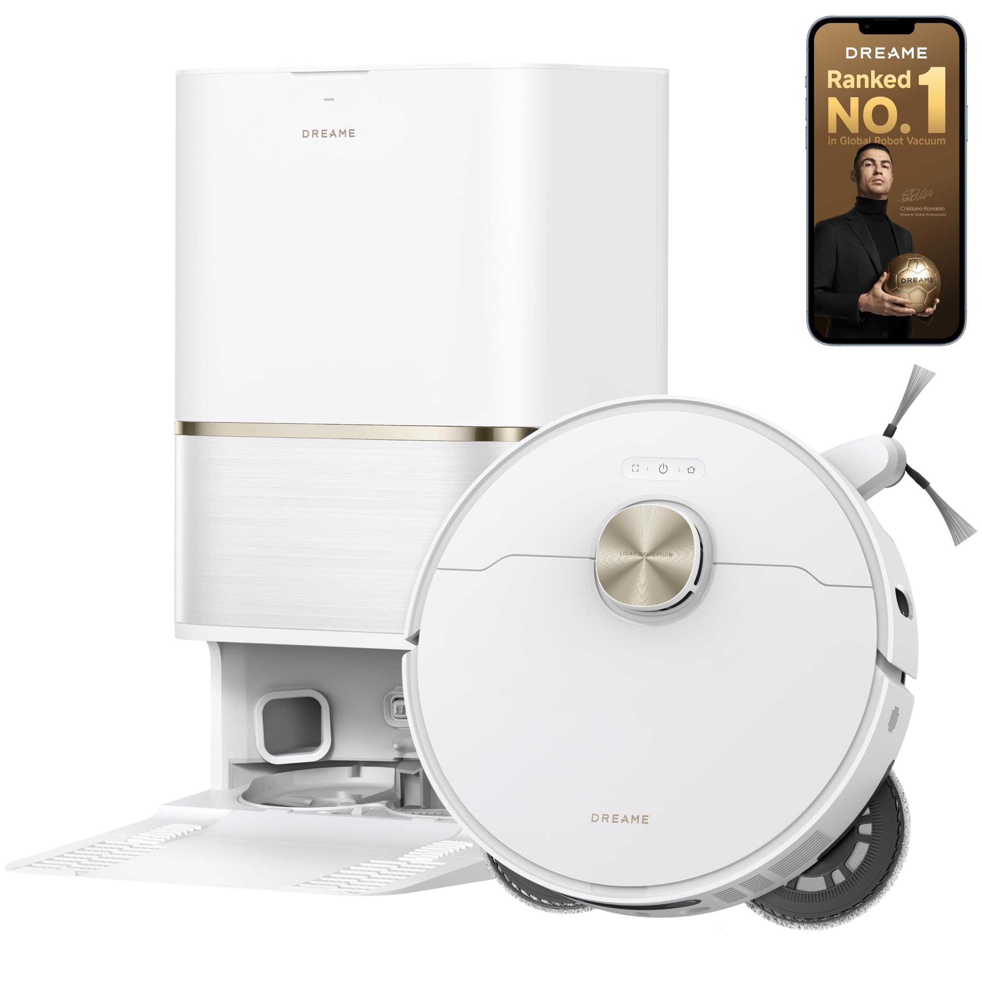 dreame L50 Ultra AE Robot Vacuum and Mop, 100°C Mop Self-Cleaning, 28,000Pa