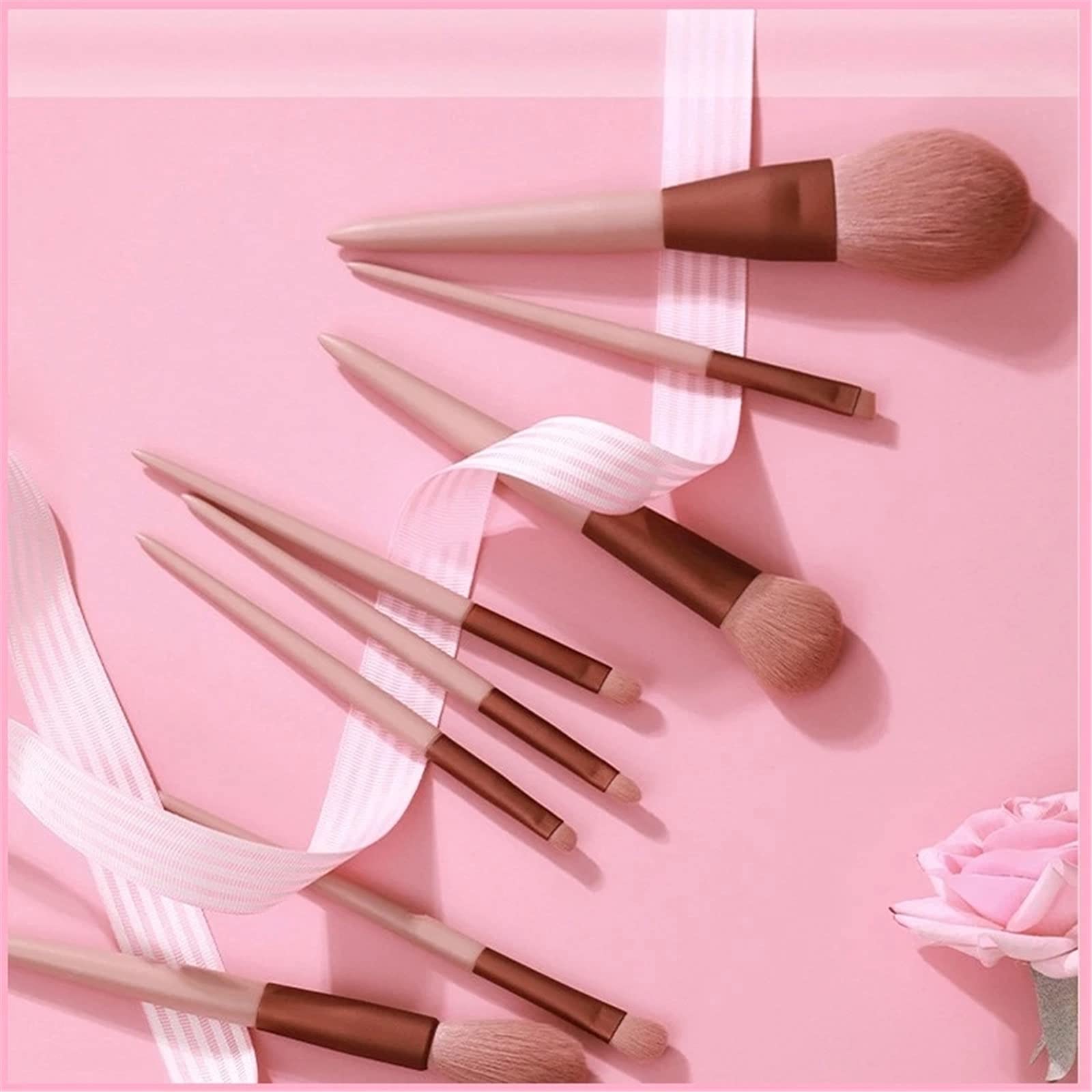 Make-up-Pinsel-Set 10-teiliges professionelles Make-up-Pinselset „Smoke Rose“ für Reiseurlaub