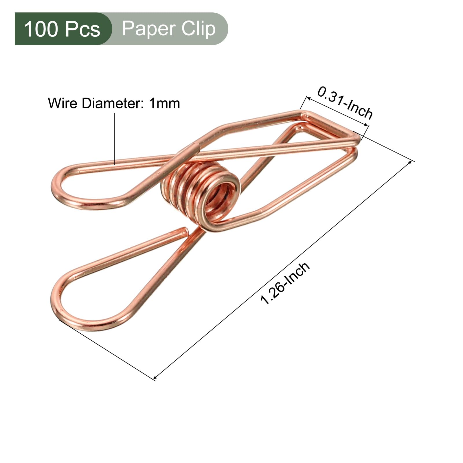 YOKIVE 100 Pcs Paper Clip, Metal Hollow Out Clips Mini Binder Paper Clamp, Keep Tidy, Great for Office Art, Home - Image 2