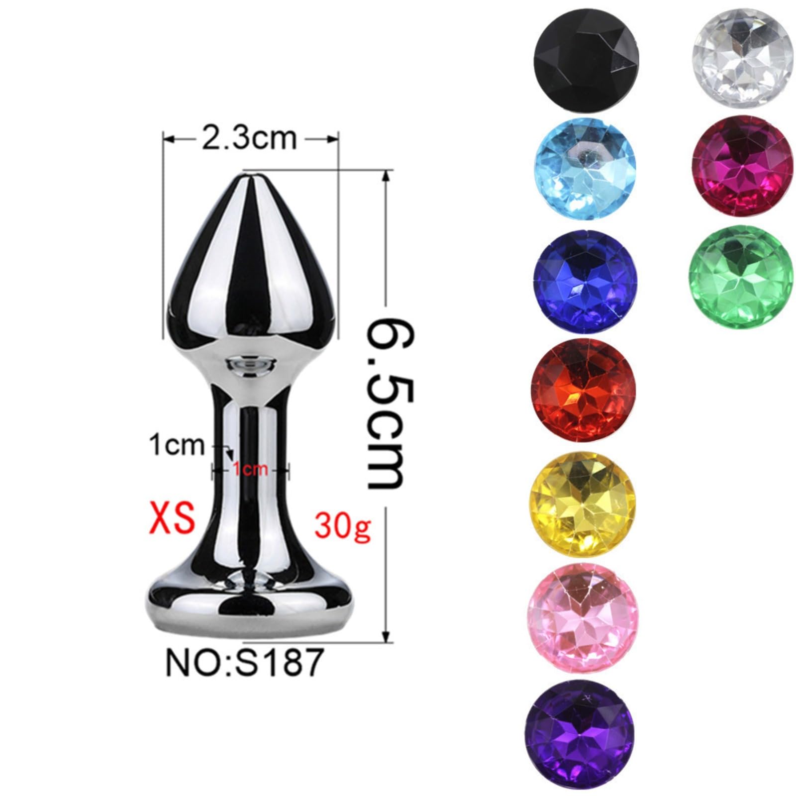 Prise anale Taille XS Plug Anal Butt Plug Anal Sex Toys Mtal Anal Butt Plug  Anal Plug S187 (6.5cm * 2.3cm) : Amazon.fr: Hygine et Sant