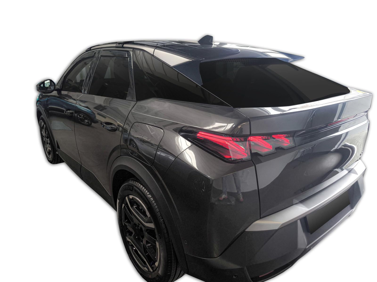 J&J AUTOMOTIVE GD Déflecteurs d'air et de Vent pour Peugeot 3008 / E-3008 Depuis 2023 4pcs, Teintés, Avant et Arrière, Aérodynamique