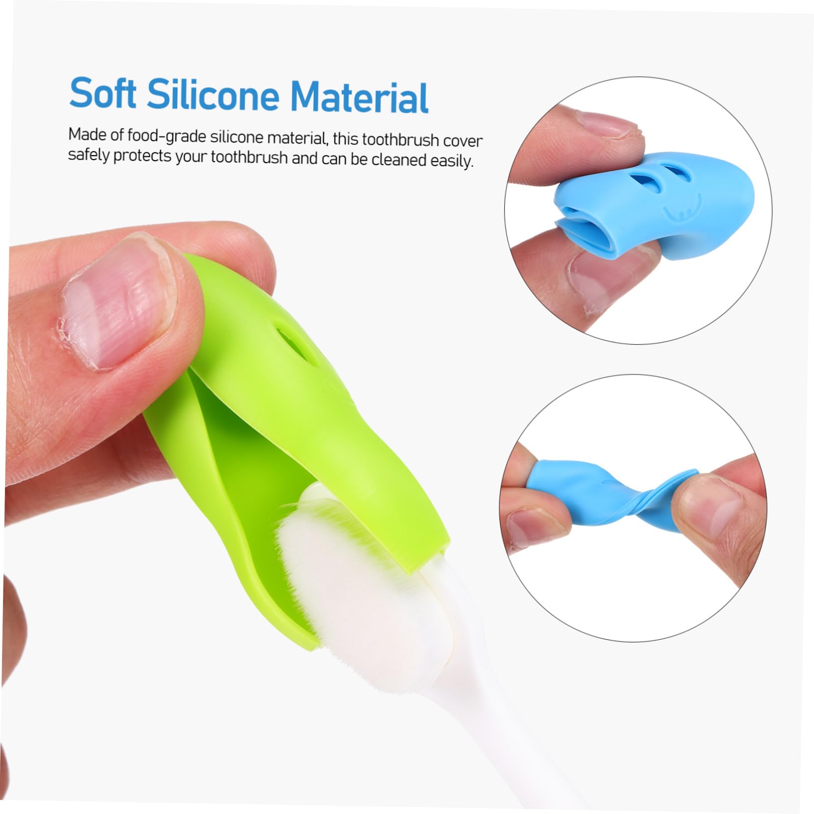 SHERCHPRY 12Pcs Silicone Toothbrush Covers with Ventilation Caps for Travel Home Outdoor Use Lightweight Compact Toothbrush
