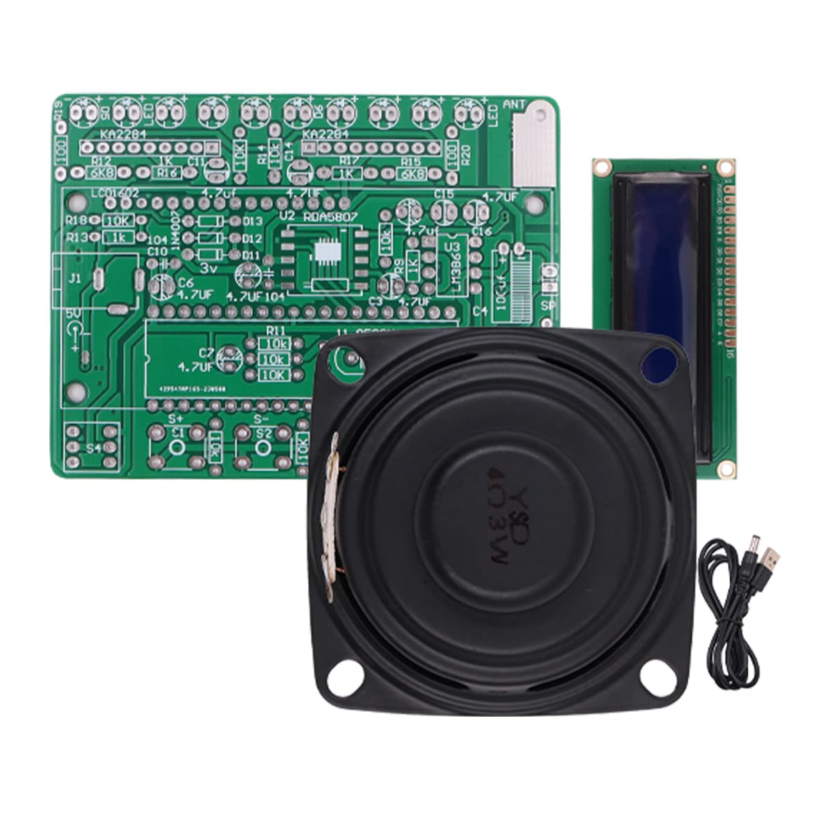 POFET Kits de Proyecto de Soldadura FM Kits de práctica de Soldadura de Radio Digital FM 87-108 MHz Kit de Ejercicio de Soldadura Receptor inalámbrico