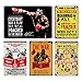 FKnbM Letrero de Metal Cartel de Chapa Boxeo Placa de Metal Vintage Pub Decoración de Pared Retro Club Deportivo Hombre Cueva Carteles de Metal Pintura de Hierro 20x30cm 5pcs