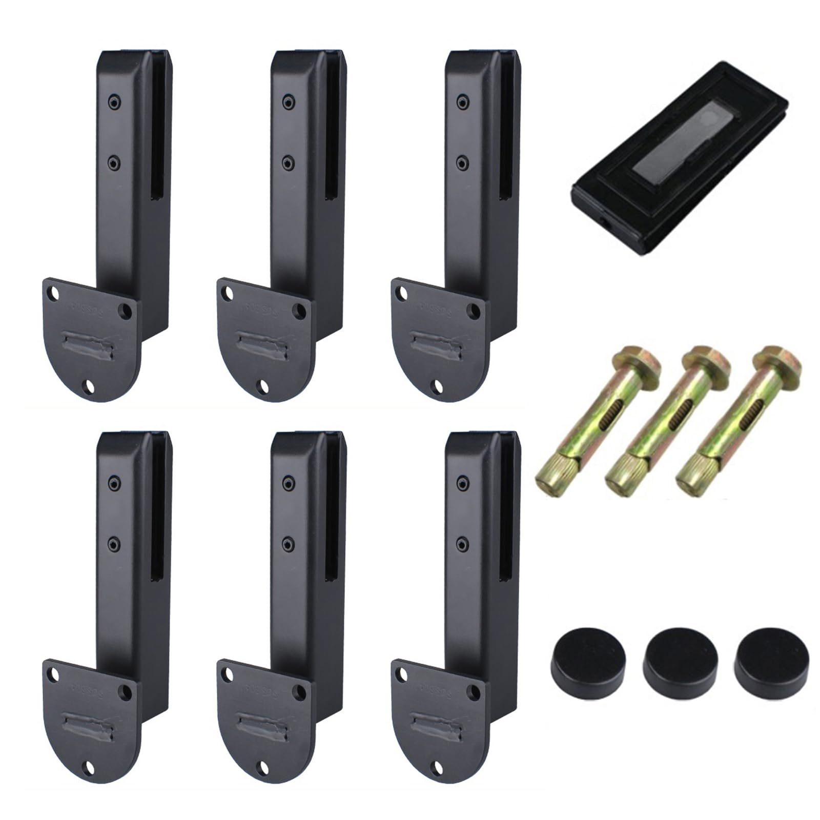 Abrazadera de vidrio de acero inoxidable 304 resistente para montaje lateral, barandilla de piscina para vidrio de 10 a 12 mm de grosor (2 piezas)