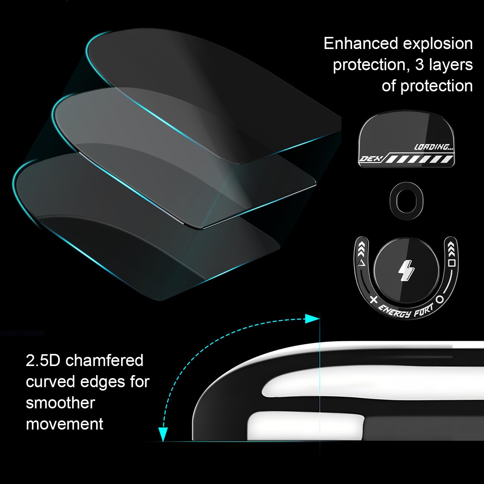 Pieds En Verre Pour Souris Logitech GPW4 / GPROX SUPERLIGHT 2 - Glisse Ultra Fluide, Résistants