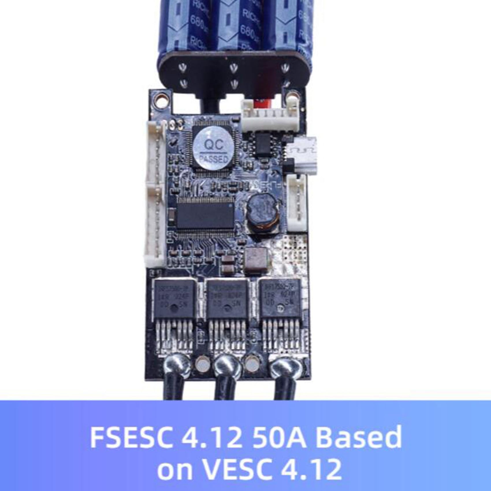 2X 4.12 ESC 50A Basé sur Le ContrôLeur de Vitesse ÉLectrique 4.12 pour Accessoire de Bricolage Planche à roulettes/Scooter SK8