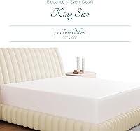 Vista 162 de Carressa Linen Sábana bajera ajustable 100% algodón tamaño King – Sábana bajera de 800 hilos King de algodón, lujosamente suave, refrescante