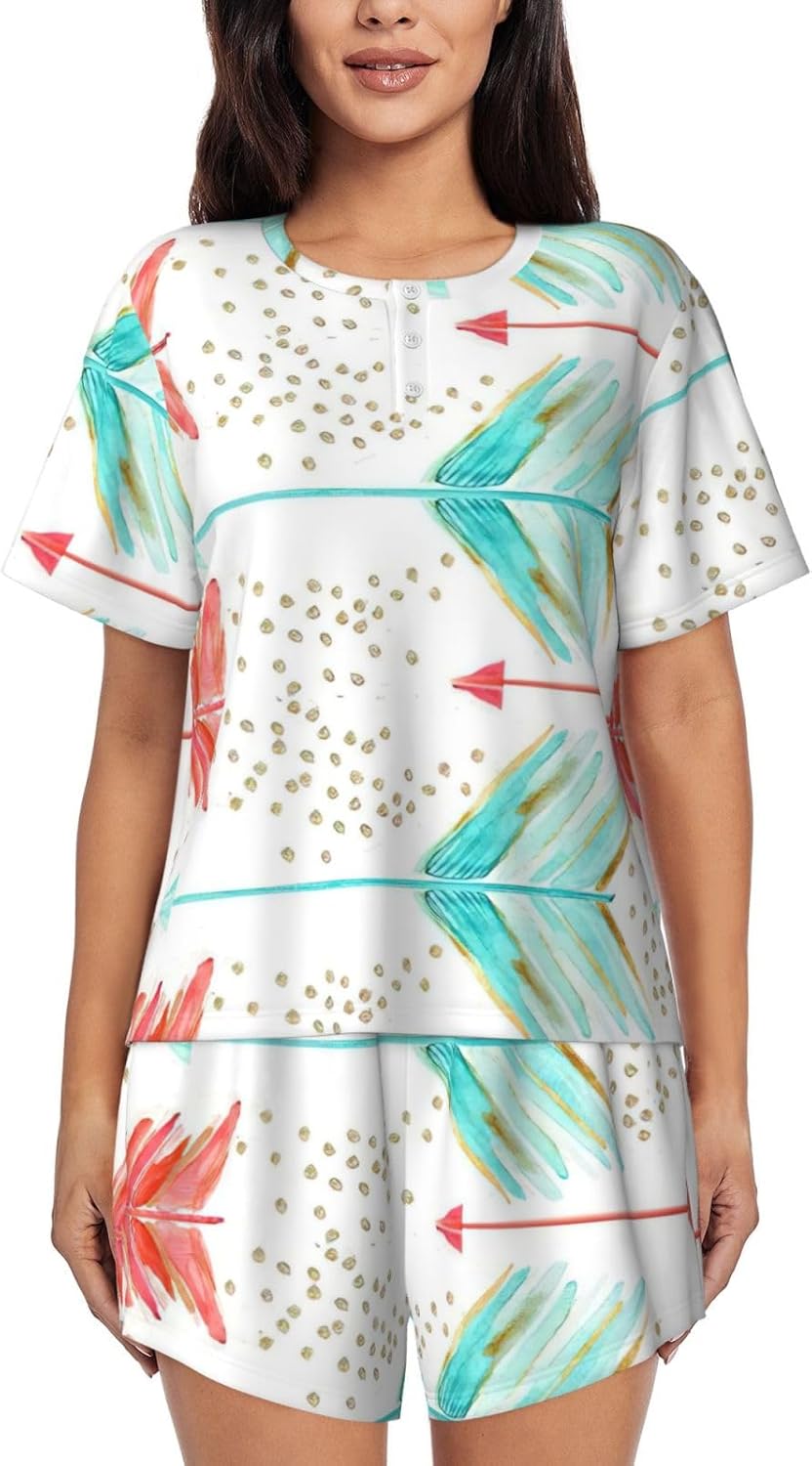 BEAUTY&amp;YOUTH UNITED ARROWS - ROMI　Watercolor Print Pajamas Shirt Amazon.com: Juakoso Women Y2k Cute Pajamas Bow Floral Print