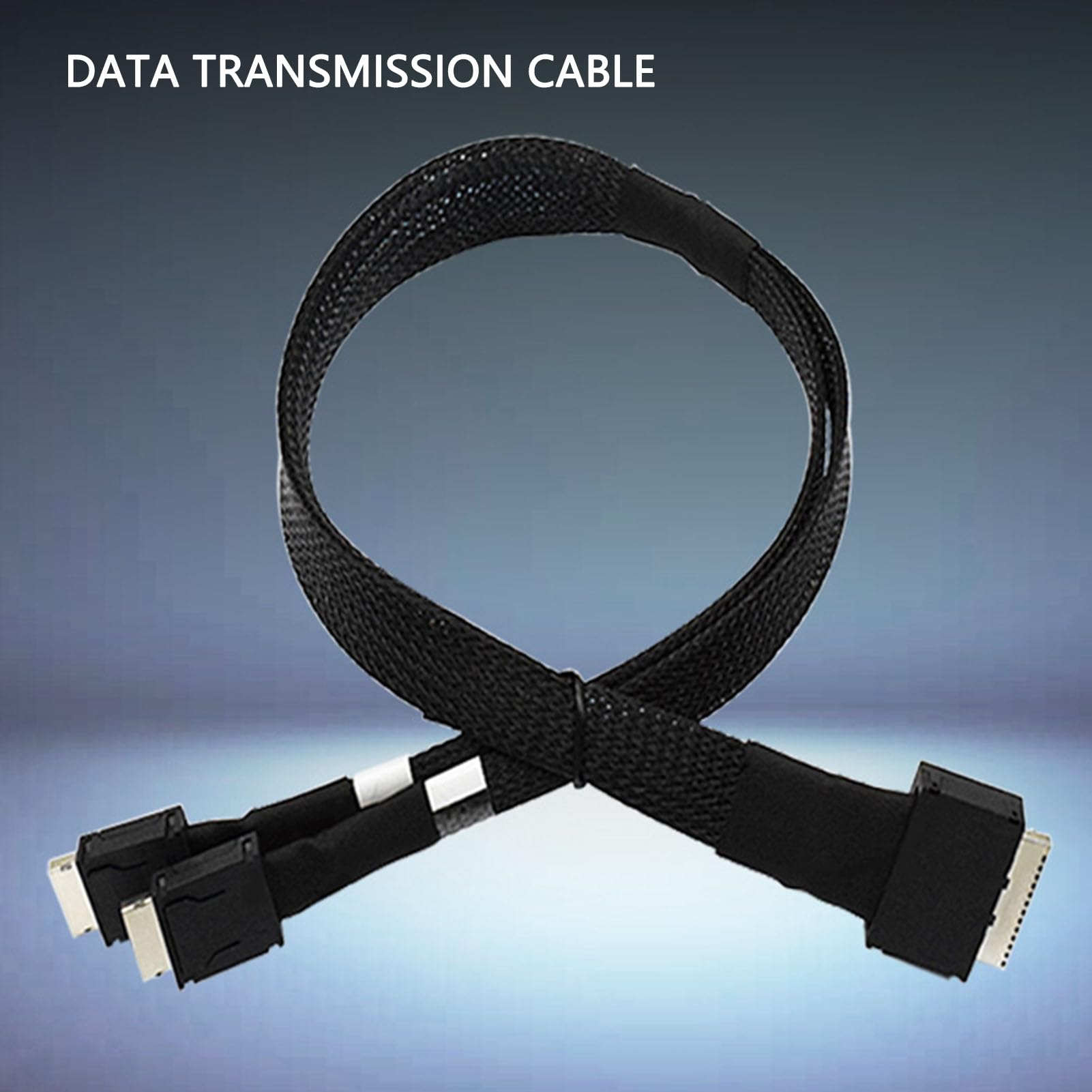 SFF 8611 8i to 2xSFF 8611 4i Cable, 16Gbps SAS 3.0 4.0 Tinned Copper Wire Data Active Cable, for PCI E Expansion Cards, Data Center Servers