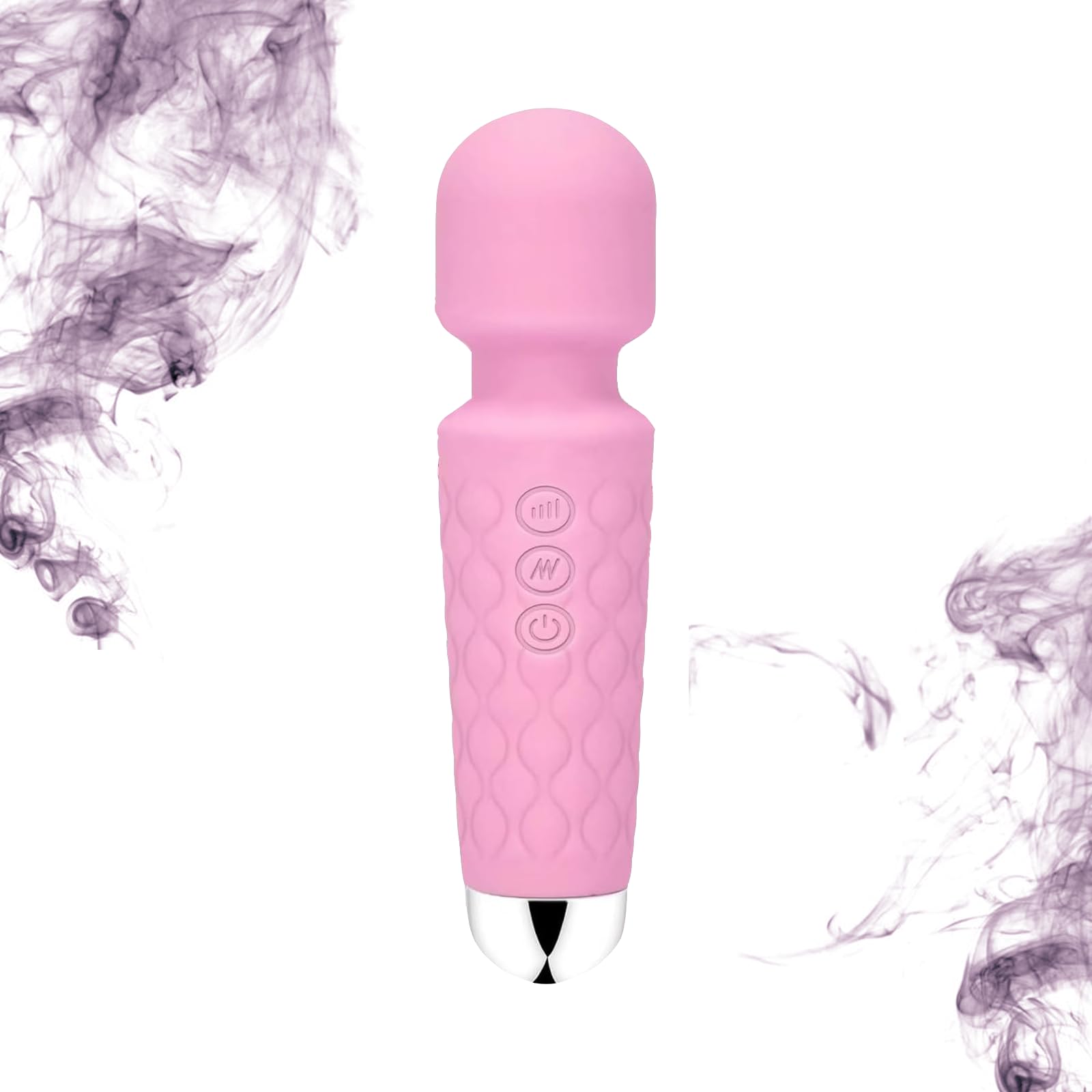 Small Mini Massager - Handheld Portable Back Massager Rechargeable, Multiple 20-Modes & 8-speeds Settings, Muscle Massager Tools to Relieve Pain on Whole Body and Promote Relaxation, Pale Pink