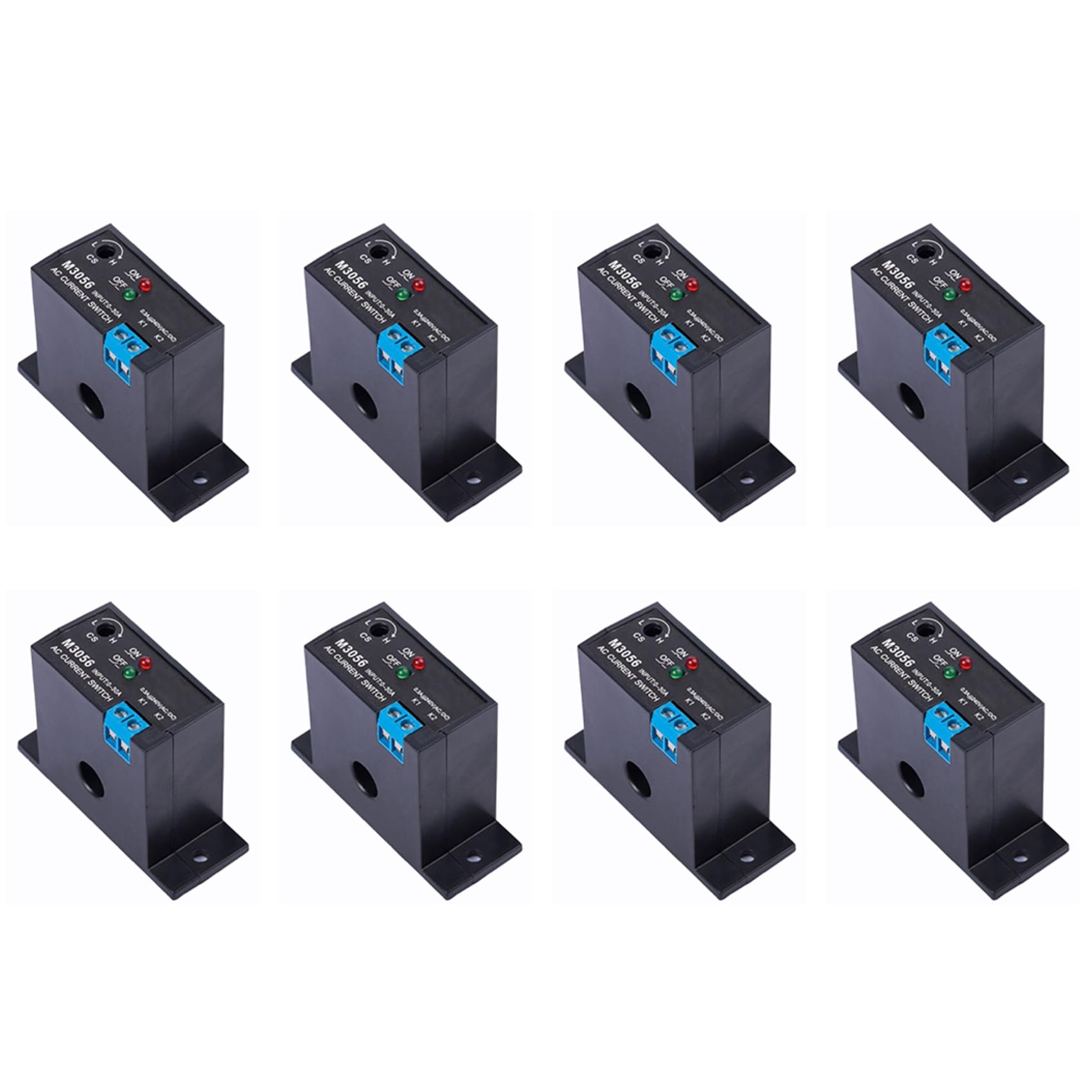 Jnchdghwa As Shown 8X Current Sensing Switch Induction Relay Ac Linkage Device Plc Signal Over Limit Closed Ac 0.2-30A (Nc M3056)