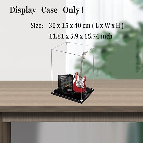 Miniatura 2 de Vitrina para Lego 21329 - Caja de exhibición de acrílico transparente para Fender Guitar Modelo - 11.8x5.9x15.7 pulgadas