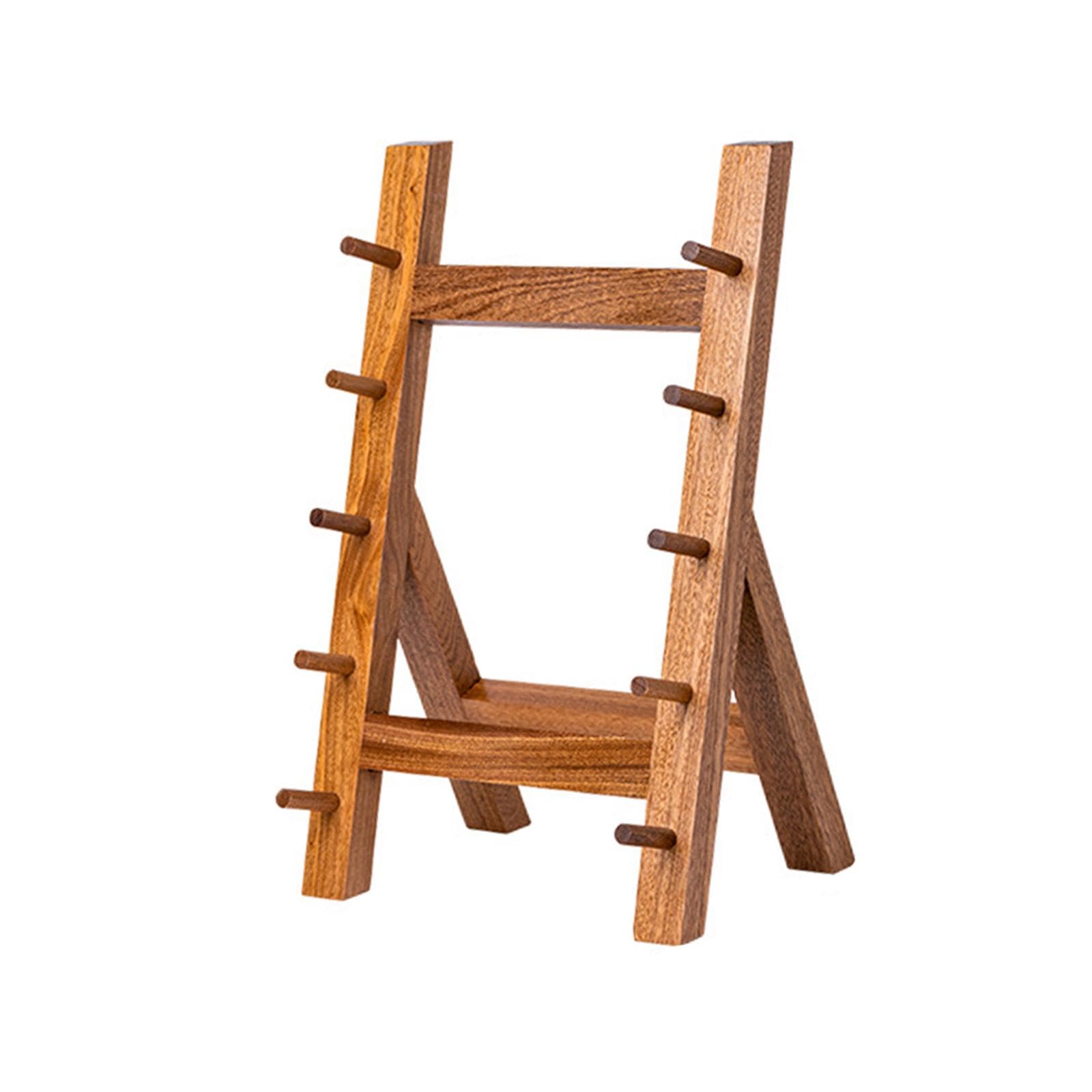 Milageto Présentoir à Couteaux En Bois de Qualité Supérieure, Marron 5 couches