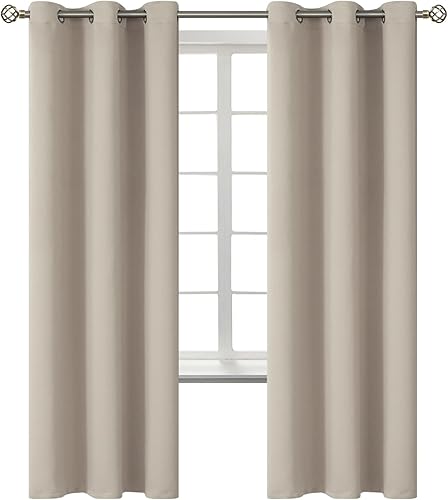 BGment Cortinas para oscurecer la habitación de 72 pulgadas de largo, cortinas con aislamiento térmico con ojales, cortinas de tratamiento de