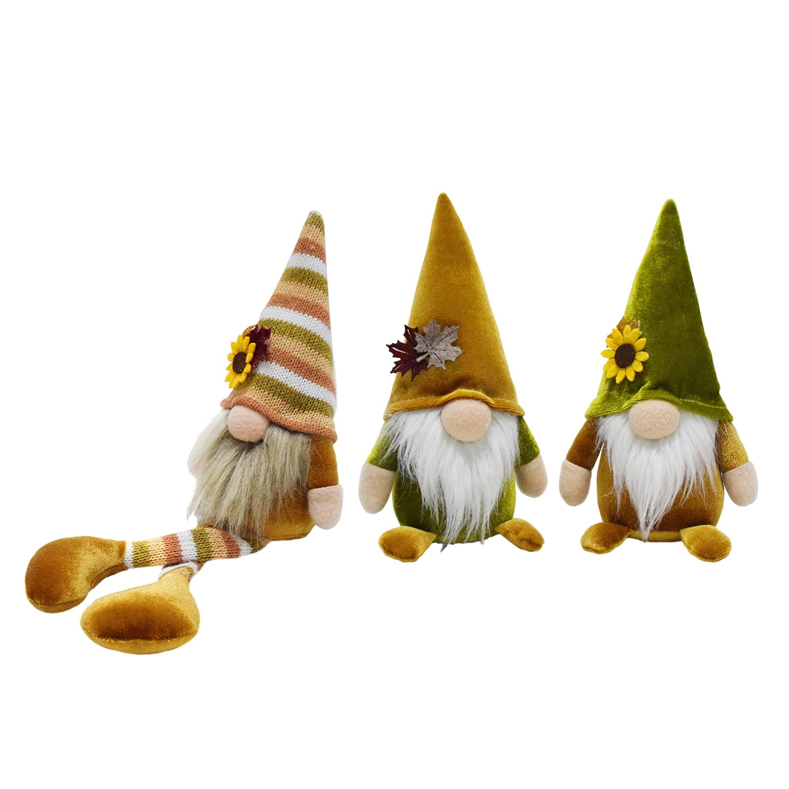 YROHGKPN Fall Gnomes Deccor, 3pcs Stuffed Plushie, Swedish Tomte Dwarfs Figurines Table Decorations Gifts Sunflowers Plush