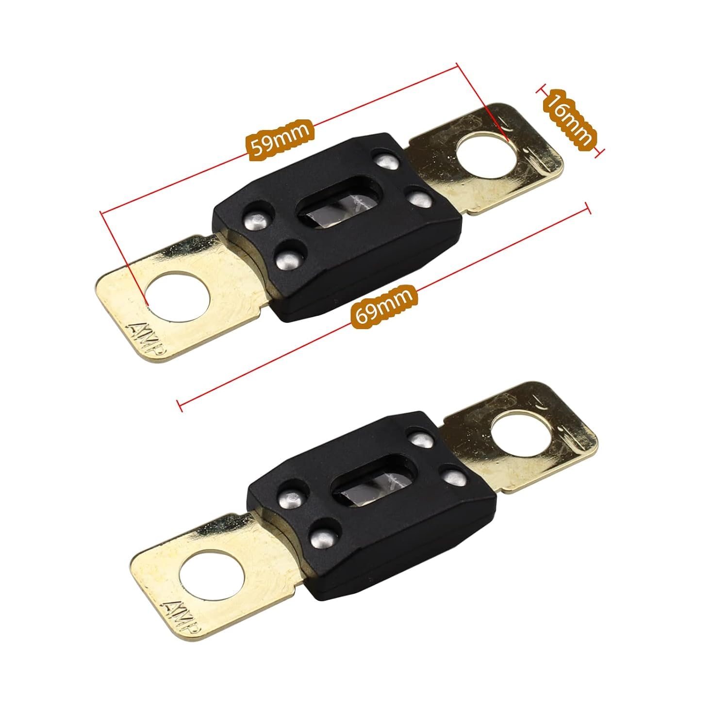 RKURCK 1 Way MEGA/AMG Fuse Holder 60A, Bolt Down M8 5/16" (2 Pack 60A + 1 Way Fuse Holder 100A) - Image 2