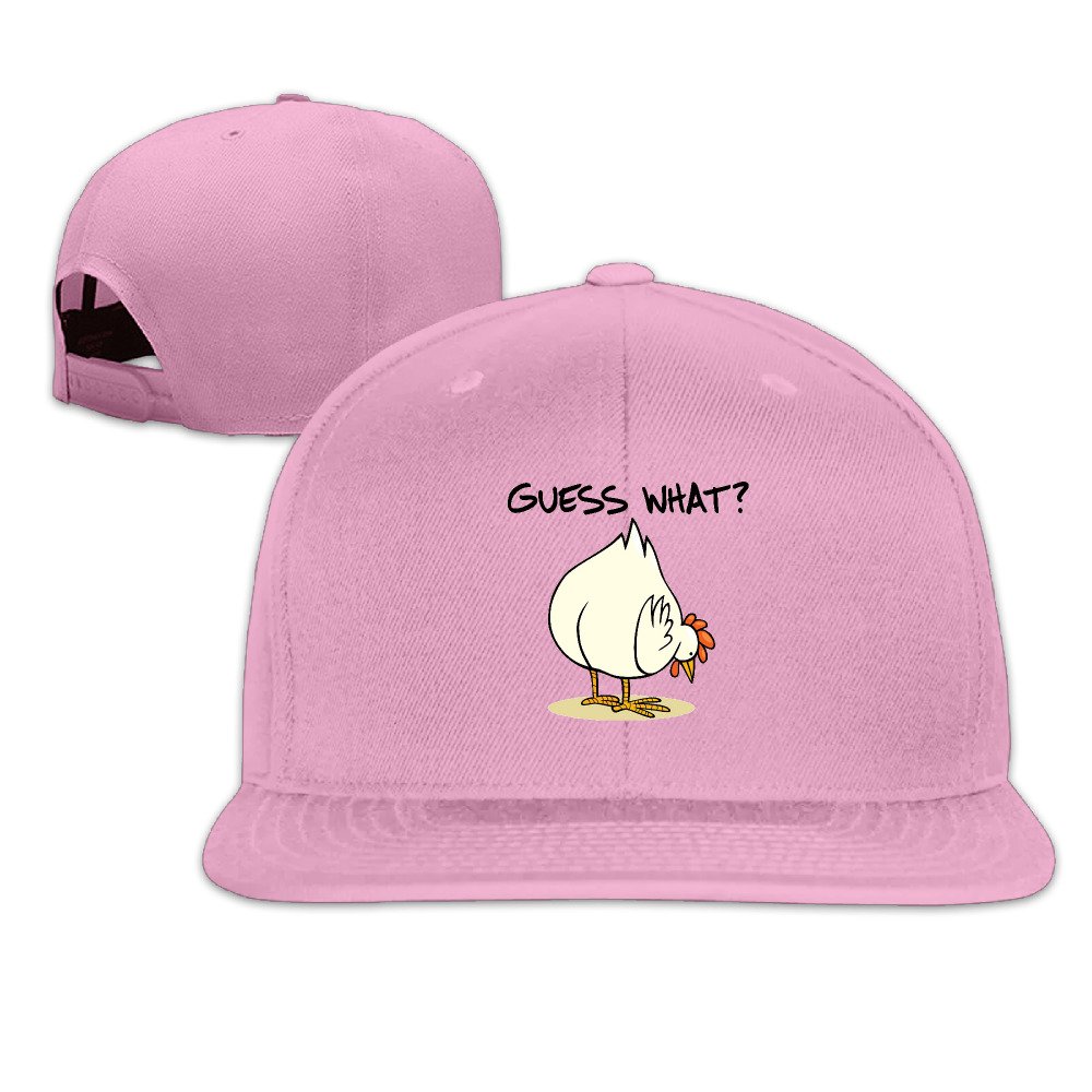 Humor Guess What Chicken Butt Adjustable Snapbacks Pink