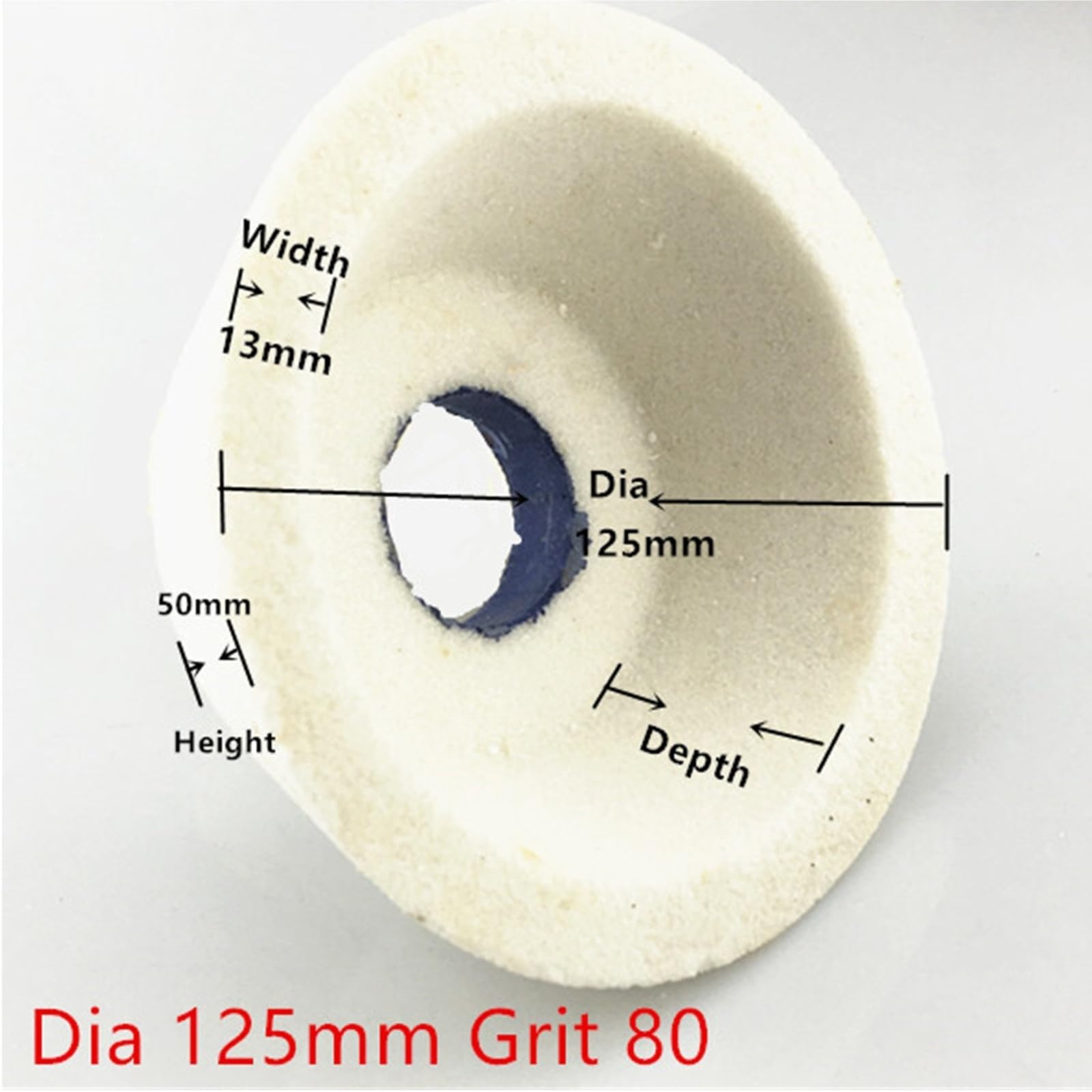 1pcs Cup-shaped Dia White Corundum Grinding Wheel | 70/100/125mm White Corundum(Dia 125mm Grit 80)