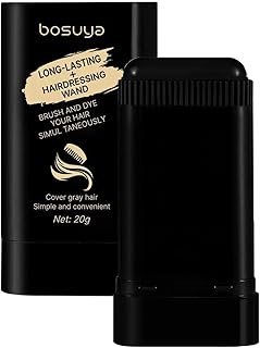 2PCS Bosuyo Ultimate Hair Dye Comb 20ml Waterproof Disposable Hair Dye Pen Sweatproof Easy Application Fast Replenishment Long Lasting Color Does Not Fall Out (Black)