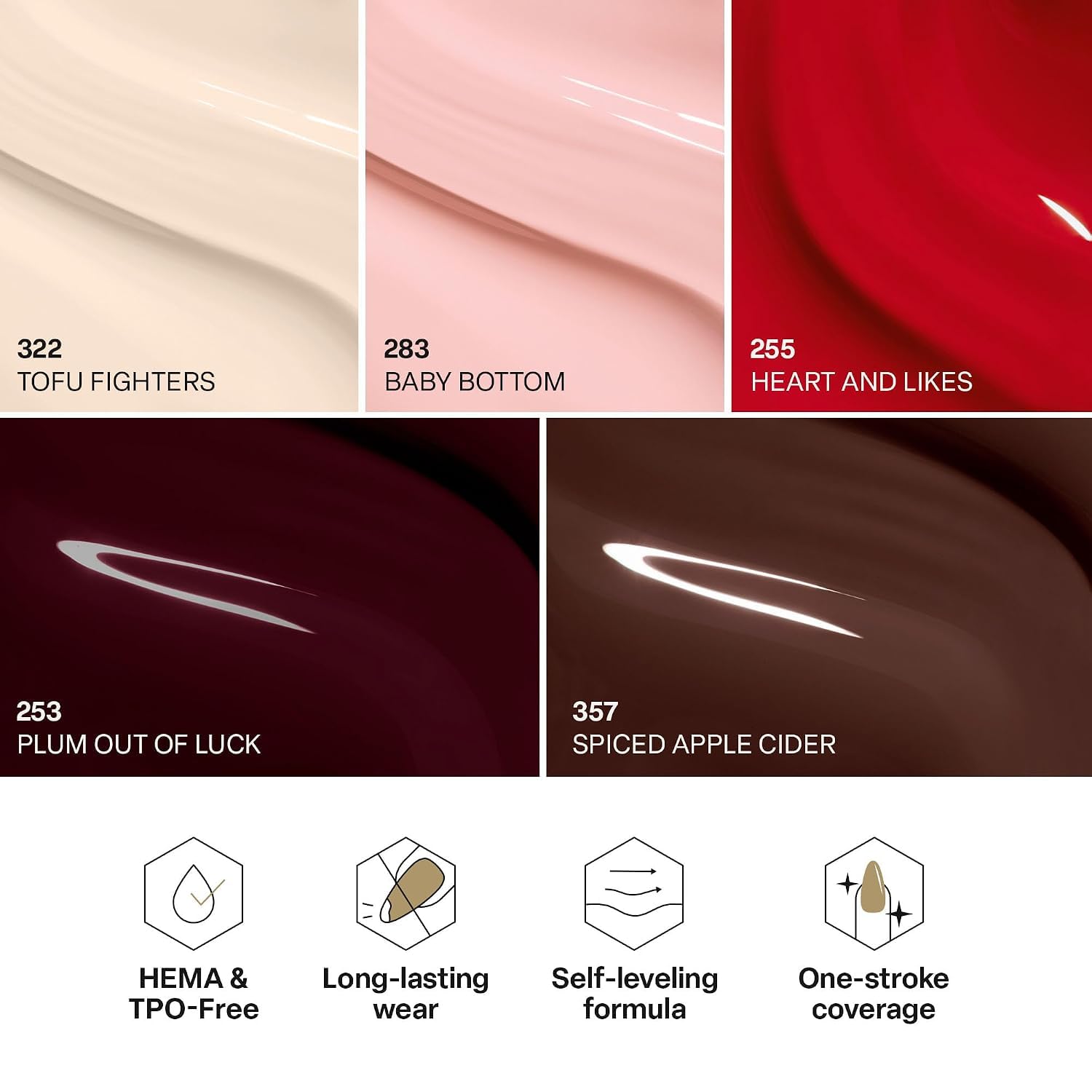 APRÉS Gel Couleur Kombinations-Set, 5x15 ml (Crimson & Cocoa)