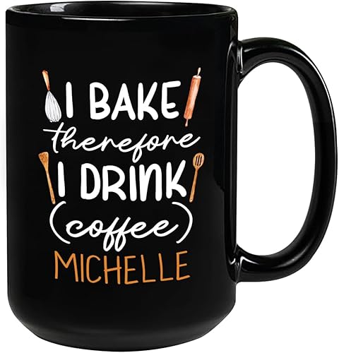 Miniatura 8 de Tazas de panadero personalizadas con nombre, taza de cerámica personalizada para hornear Queen, taza de porcelana para hornear, el mejor regalo para