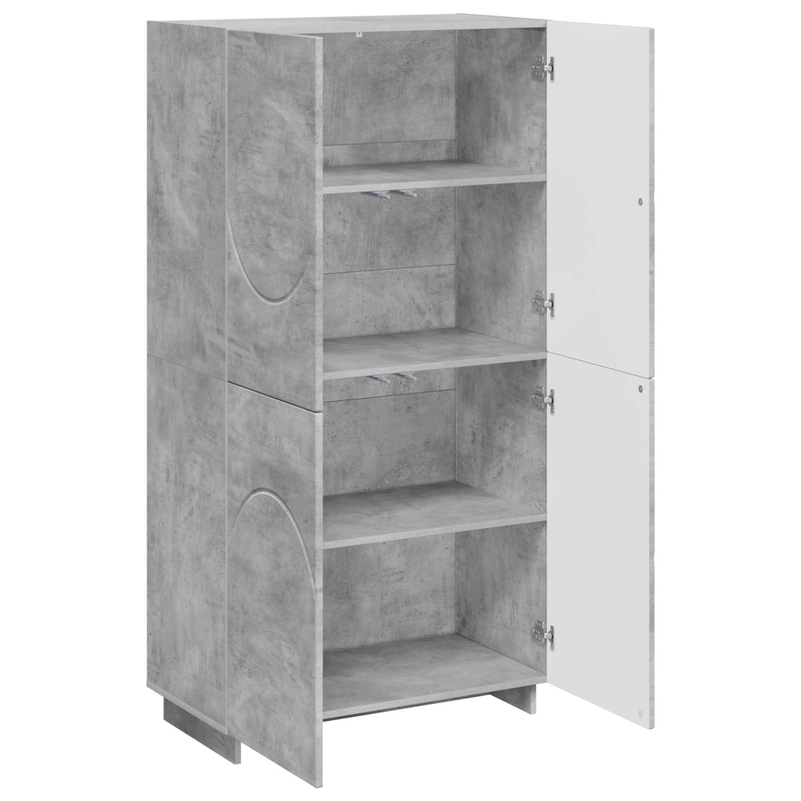 vidaXL Credenza Grigio Cemento 79 x 41 x 151 cm Legno ingegnerizzato