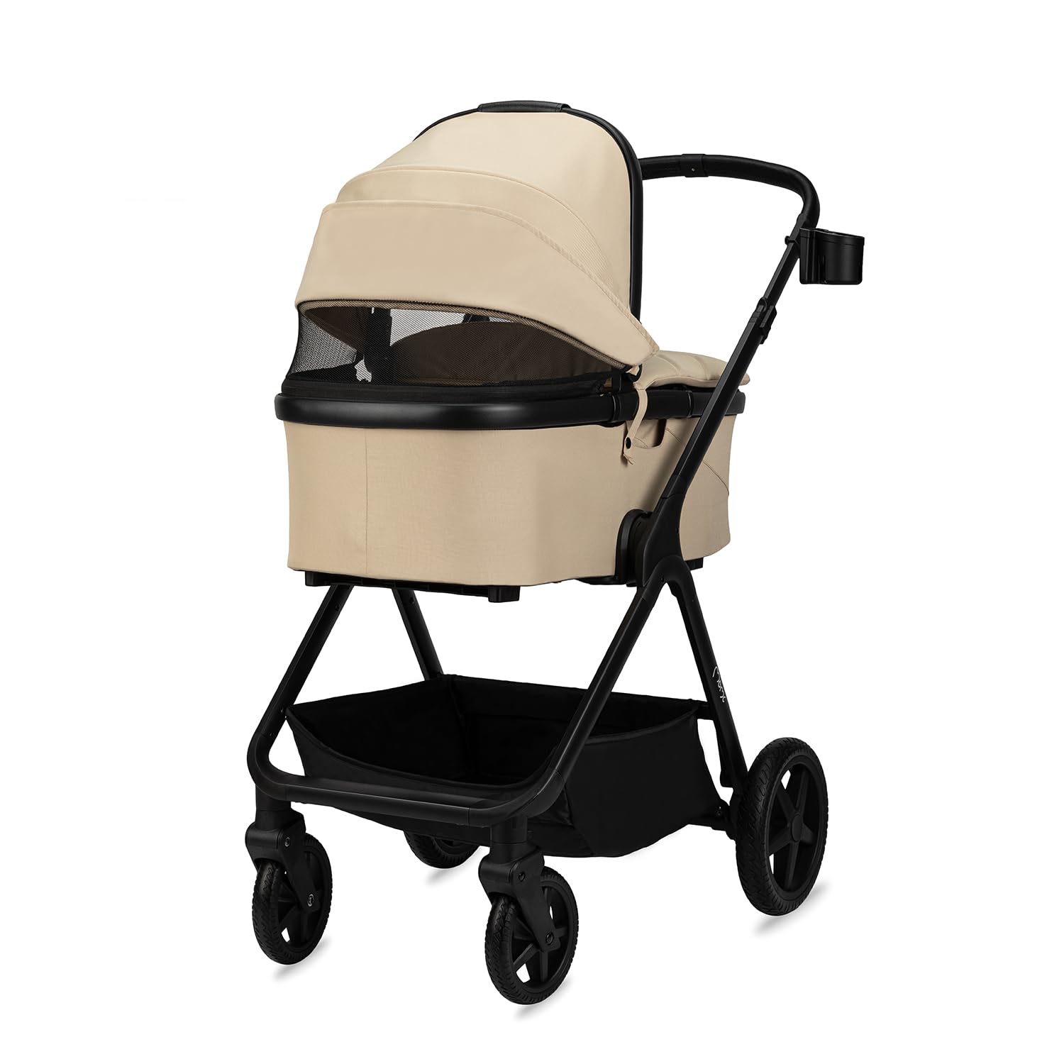 MoMi GISELLE Kombi-Kinderwagen 2 in 1 mit Buggy-Funktion, 5-Punkt-Sicherheitsgurt, ab dem 1. Lebenstag, bis 22 kg Körpergewicht (Buggy), Einkaufskorb, Matratze, Regenschutz und Wickeltasche
