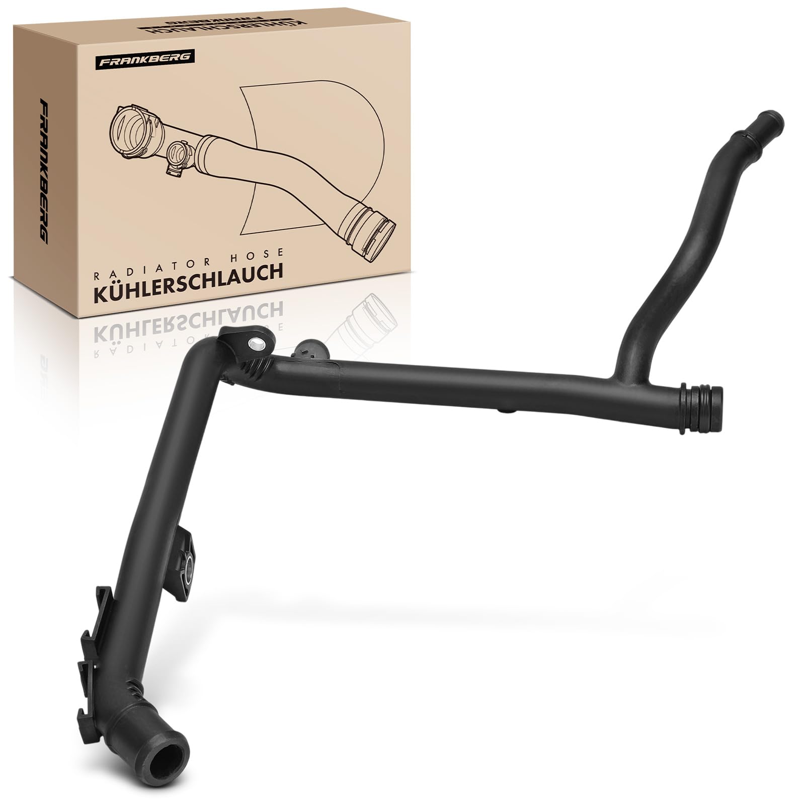 Frankberg Durite de radiateur, durite de moteur, diesel 03L121065F | Compatible avec: Polo 6C1 6R1, R.o.o.m.s.t.e.r 5J7, Fourgonnette Golf Plus 521, Golf Plus 521 5M1, O.c.t.a.v.i.a II 1Z3