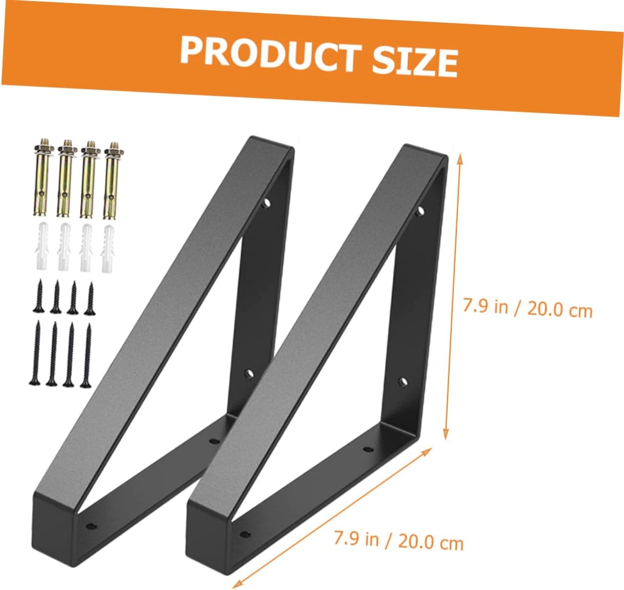 Artibetter 2pcs Heavy Duty Shelf Brackets Sturdy Wall Mount Support for Open Shelving for Kitchen Bathroom and More High Grade Material for Efficient Space Utilization