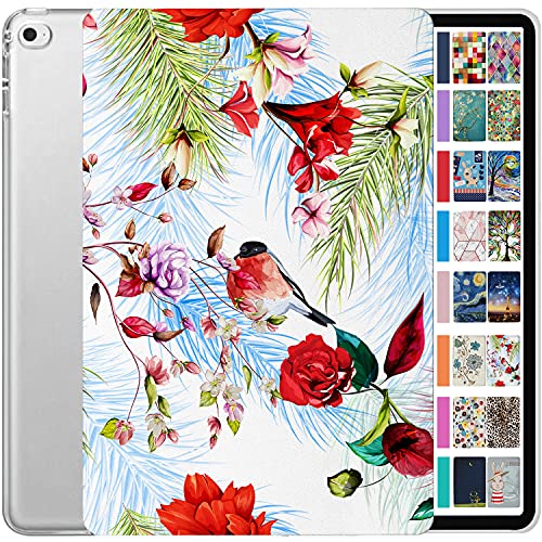 Image of DuraSafe Cases for iPad 7.9 Inch Mini 4 Generation 2015 [ Mini 4th Gen ] A1538 A1550 MK6K2HN /A MK6J2HN /A MK6L2HN /A Printed Slim Hard Shell Protective Stand Cover - Birds & Flowers