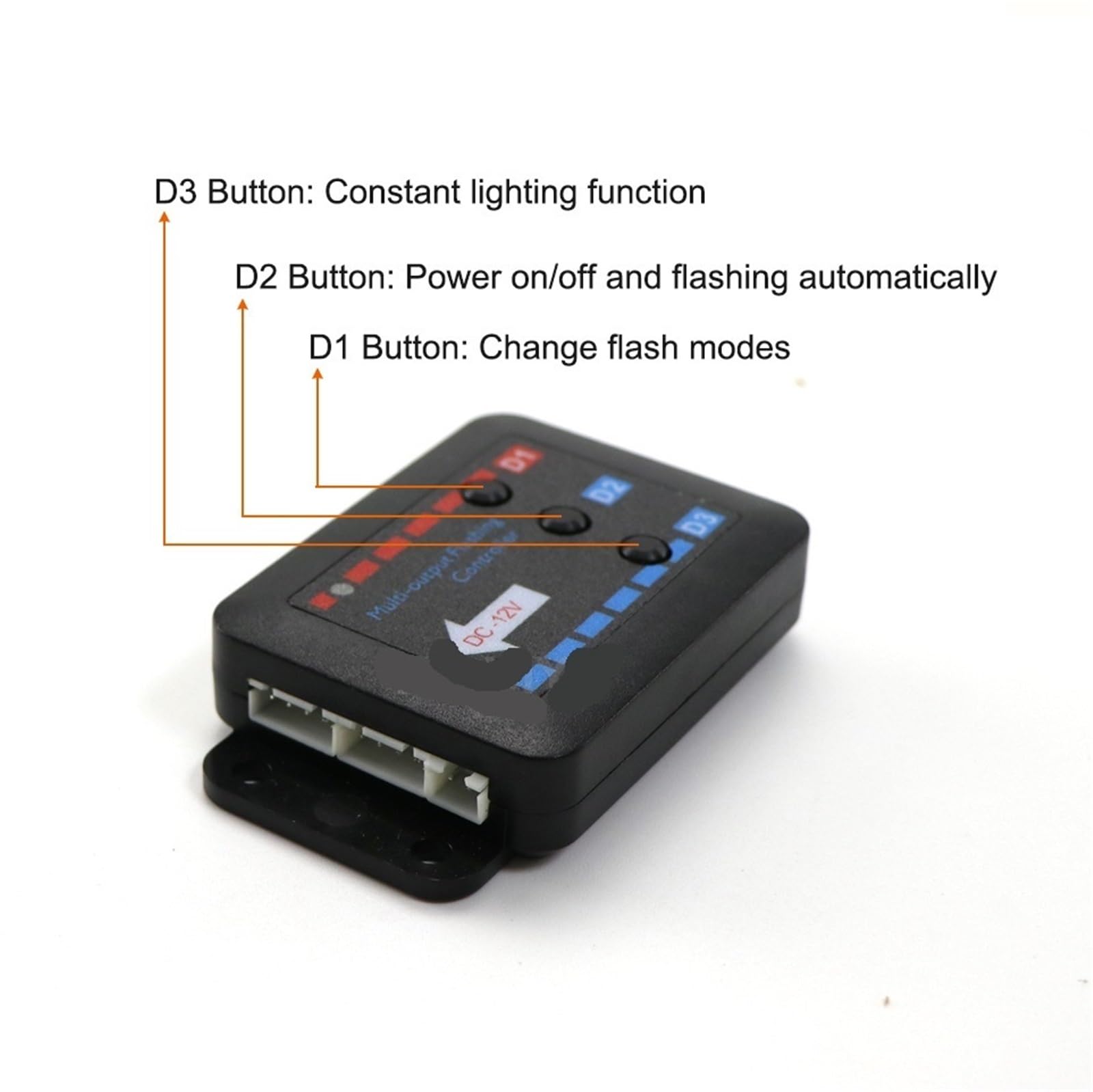 4 luces estroboscópicas LED for coche con 3 LED cada una, rojas, azules y amarillas, for emergencias, señalización intermitente, for bomberos, policía, baliza, luz de advertencia, 12 V(Yellow)