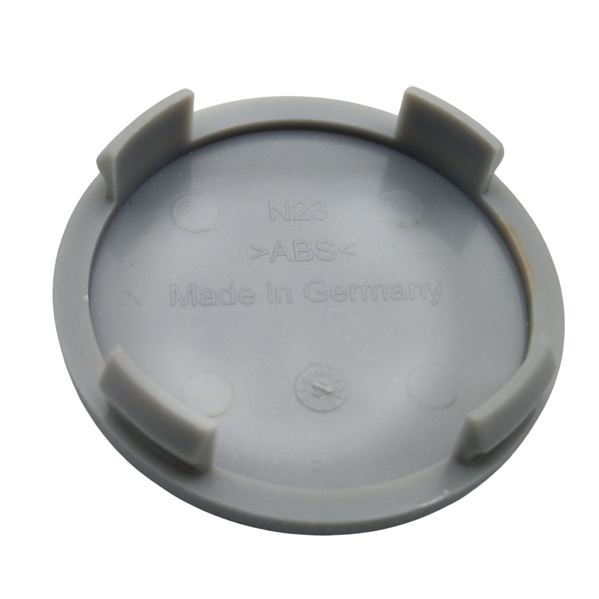 4X Rial Nabendeckel 60mm Silber (N23) Logo Schwarz (Rib) - Original Felgendeckel/Nabenkappe/Hubcap