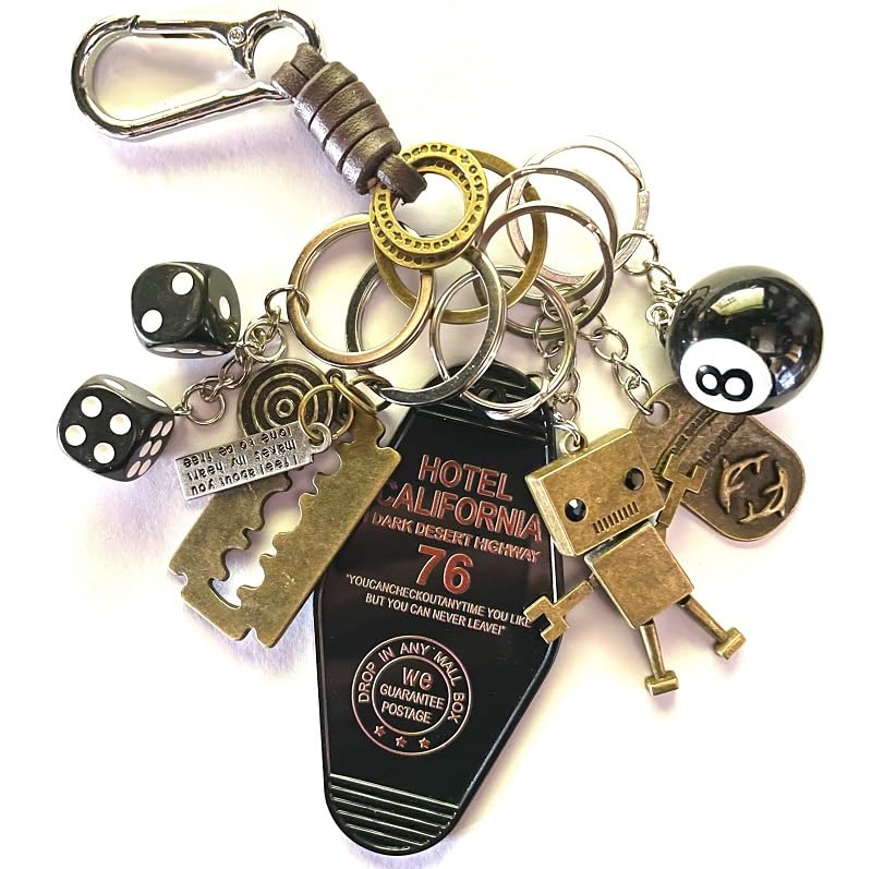 Amazon.co.jp: キーホルダー キーリング 本革 巻き ステンレス