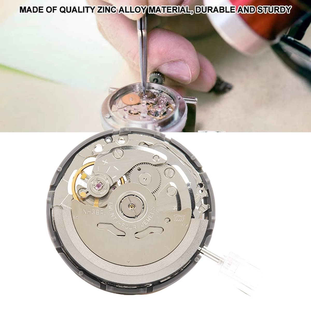 Movimiento NH38/NH38A Accesorios para Relojes Movimiento Automático De Cadena Movimiento Mecánico Automático De Precisión, plateado
